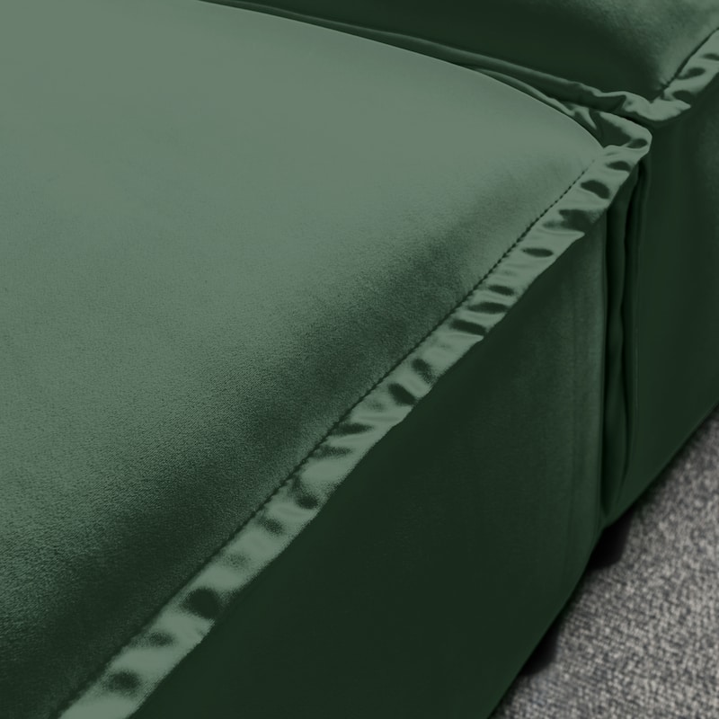 Green Modern Velvet Upholstery Living Room Sofa Set with Soft Back