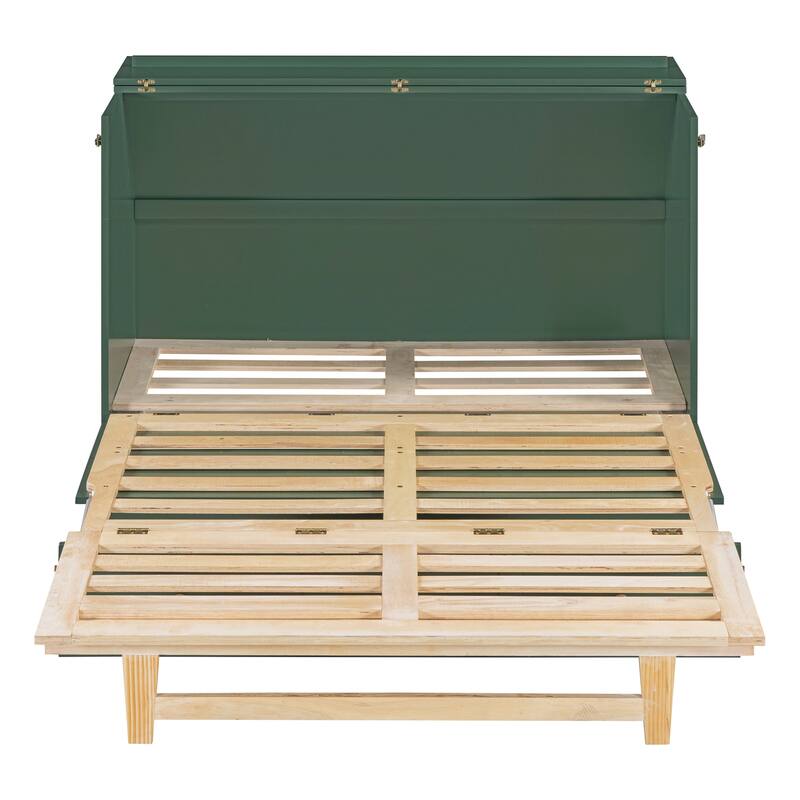 Murphy Bed with Versatile Storage and Large Drawers