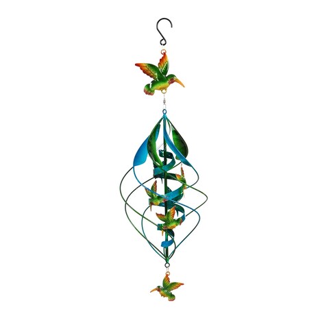 Hanging Wind Twirler, Double Layer Hummingbird
