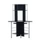 preview thumbnail 2 of 4, HOMCOM Arch Tower Computer Desk Compact Modern Home Office Writing Workstation P2 MDF With Keyboard Tray And Shelves - Black