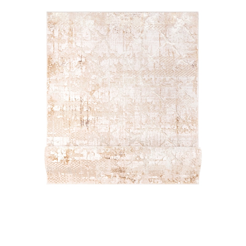 Liam Transitional Beige and Mustard Abstract Rug