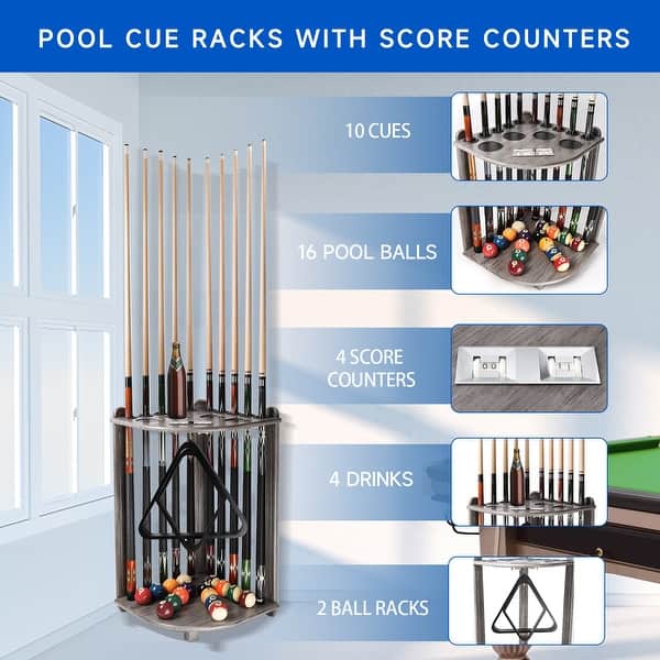 Minecraft Pool Stick Rack Pool Stick Holder Floor Stand 6-Cue - Metal Billiard Cue Rack For Game ...