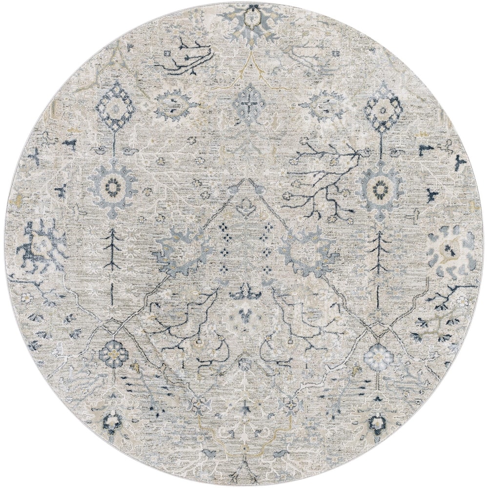 Brain Transitional Floral Area Rug