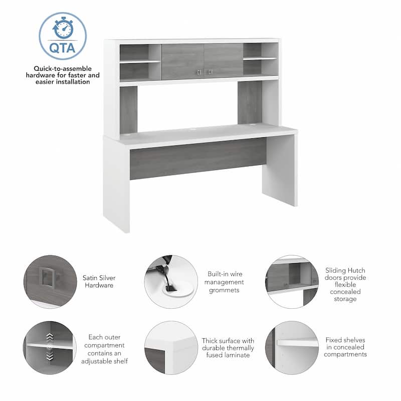 Echo 72W Computer Desk with Hutch by Bush Business Furniture