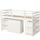 preview thumbnail 9 of 20, Merax Twin Low Loft Bed with Desk and Cabinet