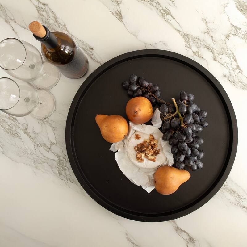 Kate and Laurel Halsey Round Lazy Susan Tray