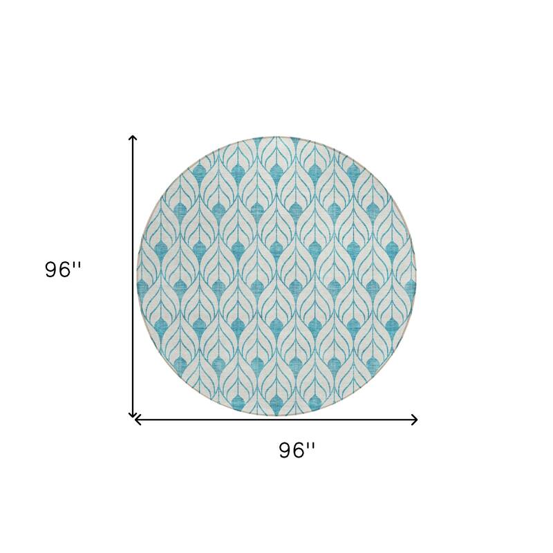HomeRoots Geometric Transitional Rectangle Outdoor Rug