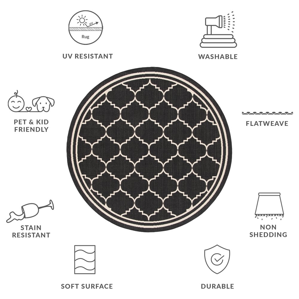 SAFAVIEH Courtyard Willy Indoor /Outdoor Waterproof Patio Backyard Rug