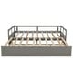 preview thumbnail 7 of 9, Wooden Daybed with Extendable Trundle and Two Storage Drawers, Twin to King Size Convertible Sofa Bed