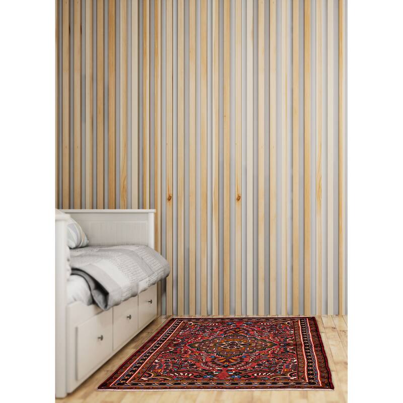 ECARPETGALLERY Hand-knotted Anadol Red Wool Rug - 5'0 x 6'9