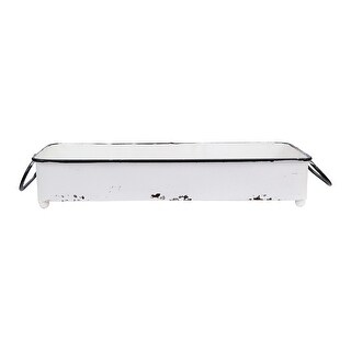 Decorative Rectangle Distressed Metal Tray
