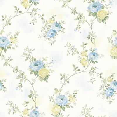 Mimosa Blue Trail Wallpaper - 20.5in x 396in x 0.025in