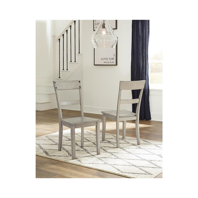 Loratti Rustic Grey Wash Dining Room Chair (Set of 2)
