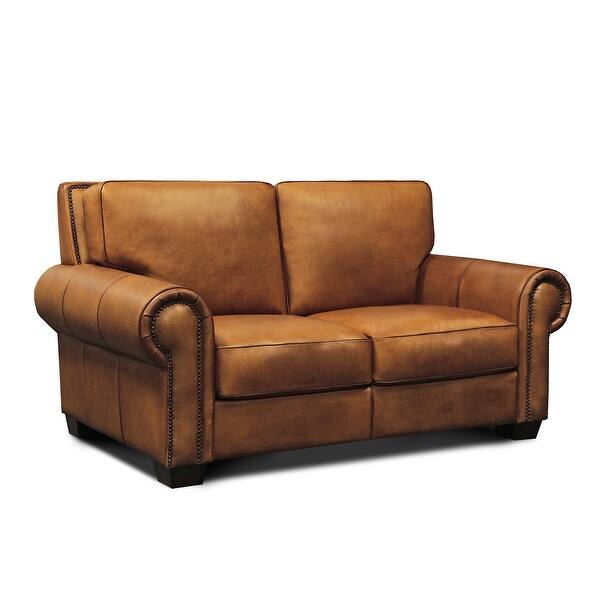 Valencia 100 Top Grain Hand Antiqued Leather Traditional Loveseat Overstock 31756068