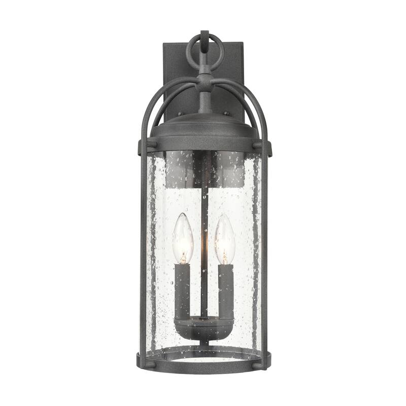 Elk Home Catalonia Zinc With Seedy Glass 1 Light Wall Sconce