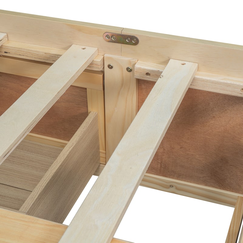 Queen Size MDF Platform Bed with 6 Storage Drawers and 400lb Weight Capacity