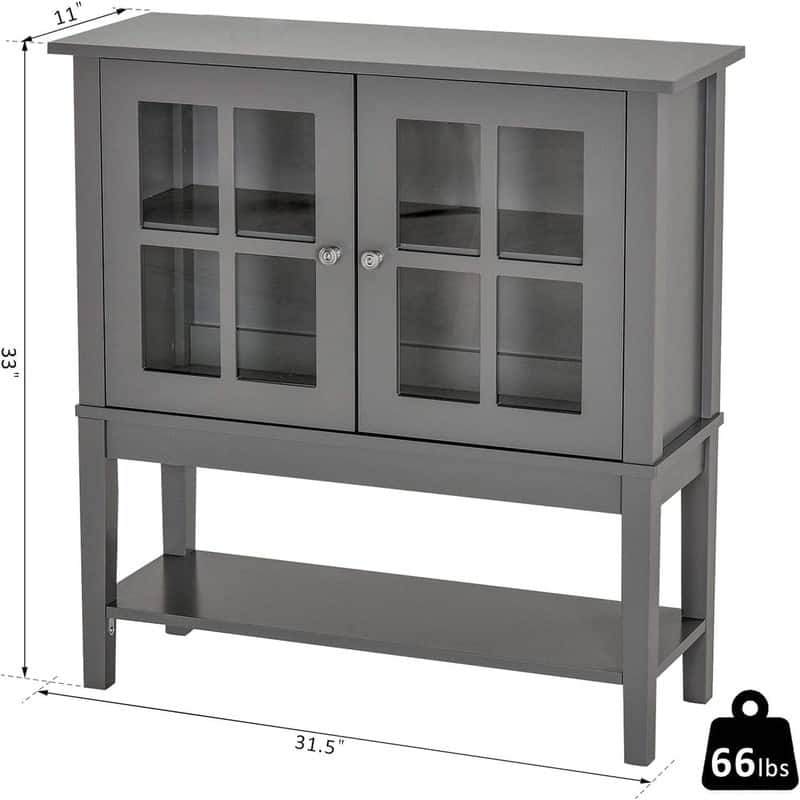 Modern Sideboard Buffet Cabinet - 31.5" L x 11'W x 33" H