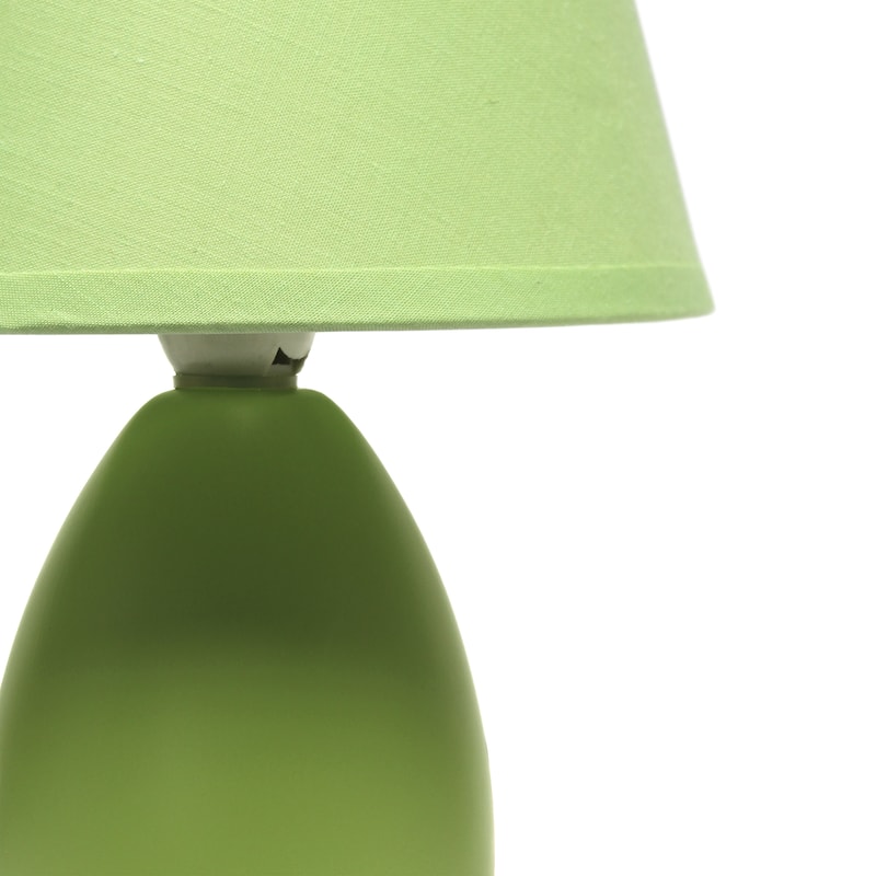 9.45" Petite Oblong Lamp 2 Pack Set w Matching Fabric Shade