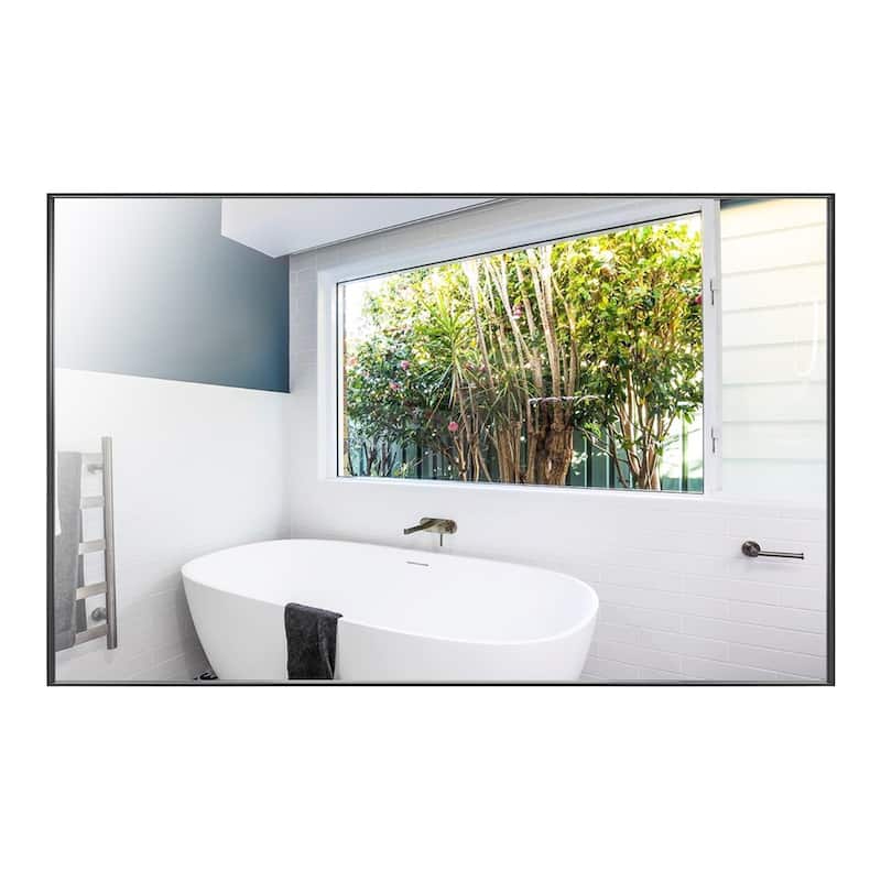 Modern Rectangle Framed Bathroom Vanity Mirror Accent Wall Mirror
