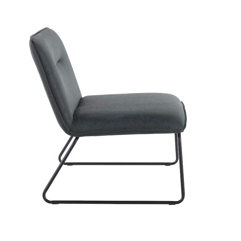 Carbon Loft Kerby Industrial Faux Leather Accent Chair
