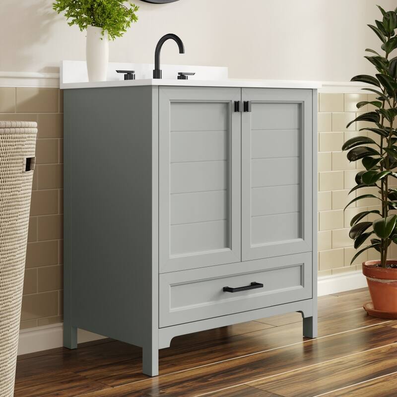 Bathroom Vanity with Undermount Sink, Cabinet, and Drawer