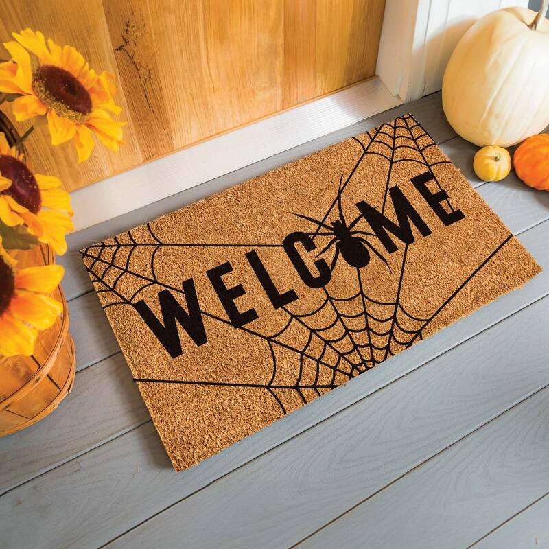 16 in. x 28 in. Coir Halloween Greeting "Welcome" Door Mat