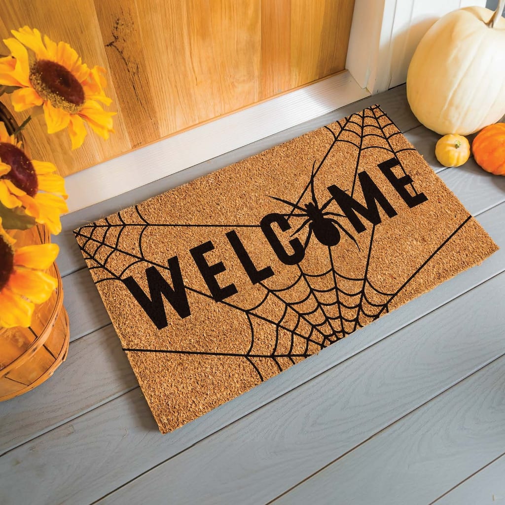 16 in. x 28 in. Coir Halloween Greeting "Welcome" Door Mat