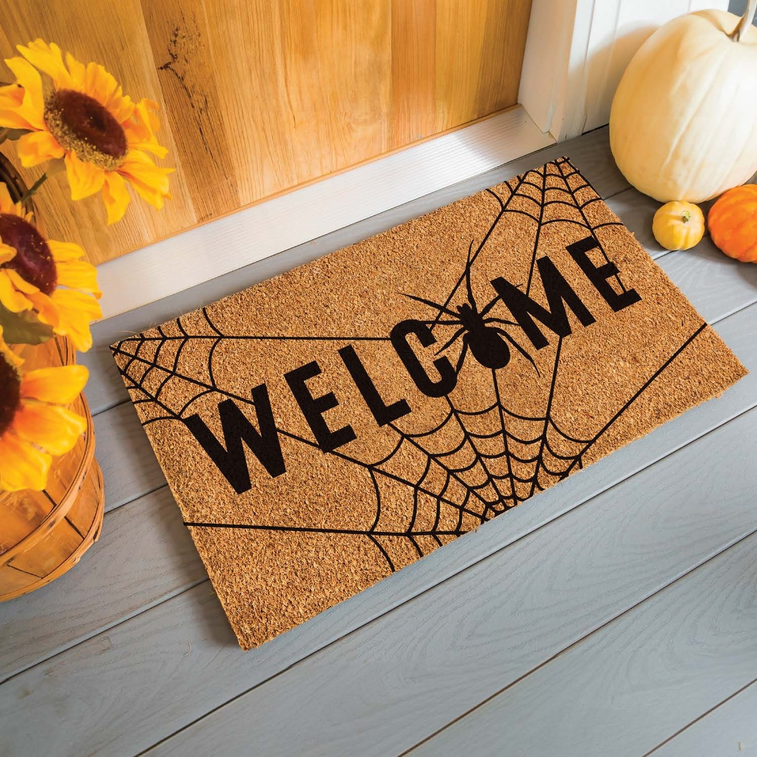 16 in. x 28 in. Coir Halloween Greeting "Welcome" Door Mat