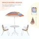 preview thumbnail 27 of 31, Outsunny Kids Folding Picnic Table and Chair Set with Removable & Adjustable Umbrella