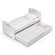 preview thumbnail 1 of 6, Badger Basket Doll Bed with Trundle and Bedding - White Rose - 22.5" x 11.25" x 11.25"