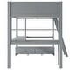 preview thumbnail 26 of 25, Full Wood Loft Bed with Desk, Charging Station, LED & Storage Shelves