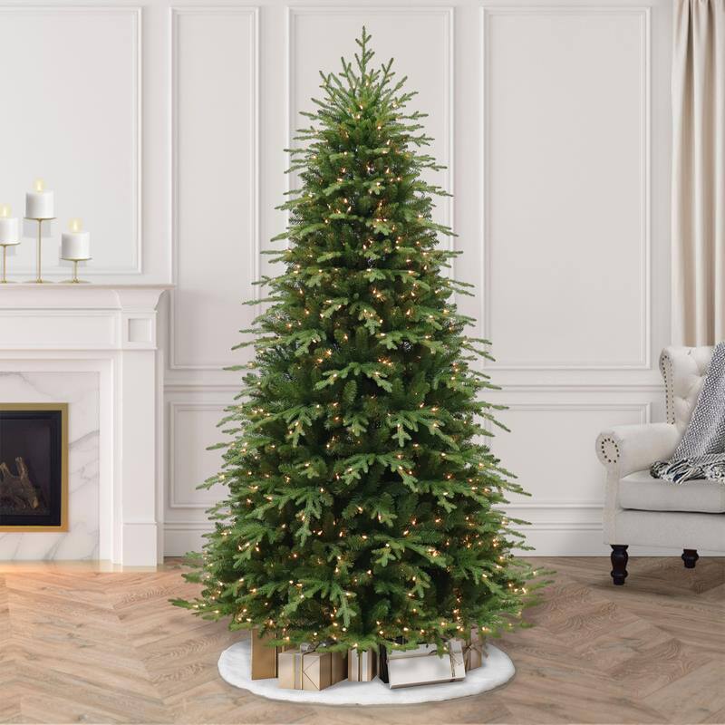 Puleo International 7.5 ft. Pre-lit Galveston Fir Artificial Christmas Tree - 7.5 Foot