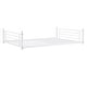 preview thumbnail 9 of 7, White Industrial Charm Full-Full-Full Metal Triple Bed with Built-in Ladder