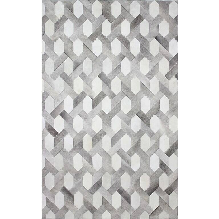 Bashian Ethan Contemporary Hand Stitched Area Rug - 5' x 8' - Grey