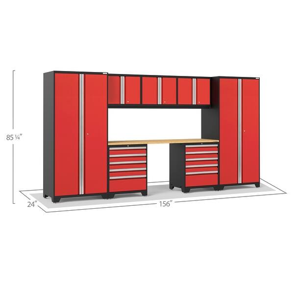 dimension image slide 13 of 12, NewAge Products Pro Series 8-pc. Steel Garage Cabinet Set