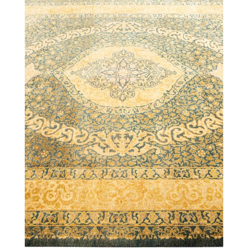 Overton Handknotted Wool Traditional Oriental Brown Area Rug - 6' x 9'