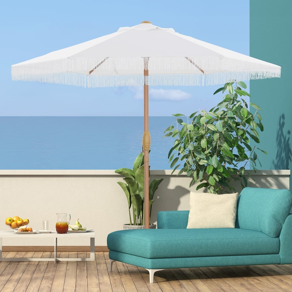 Autlaycil 7.5 ft Patio Umbrella with Fringe