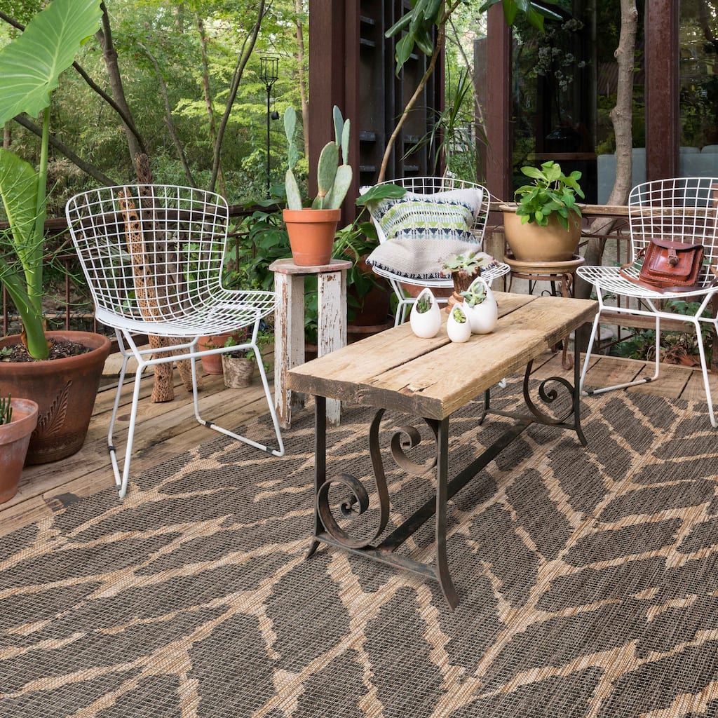 The Curated Nomad Claremont Chevron Pattern Indoor/ Outdoor Area Rug