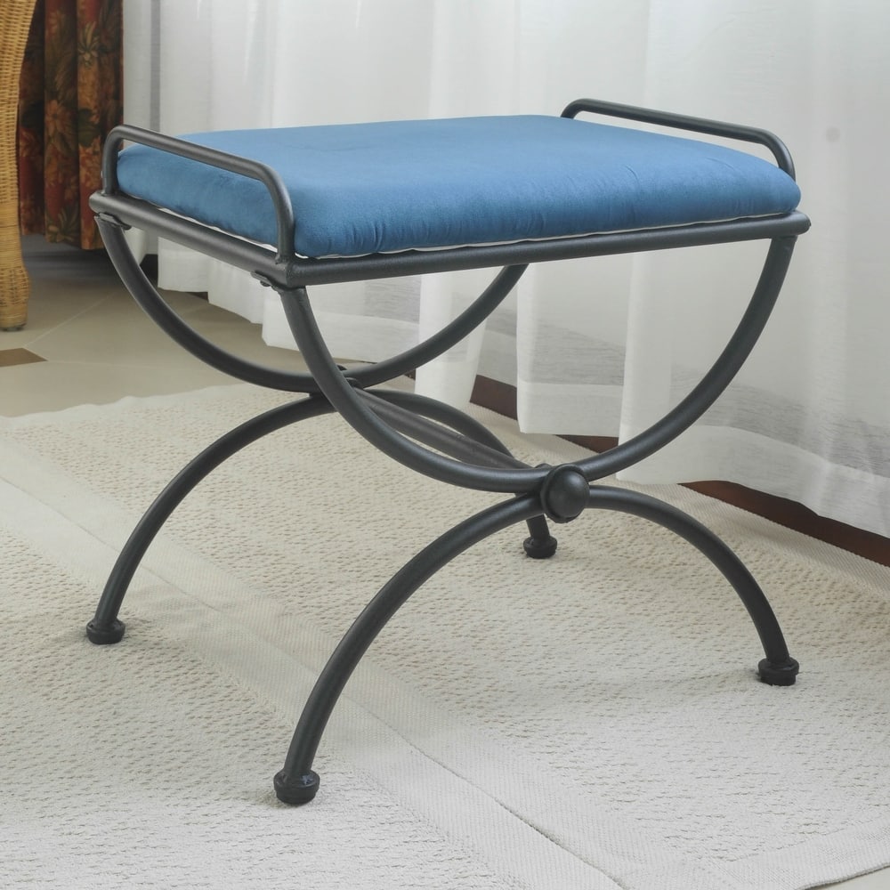 Cambridge Iron Vanity Stool with Cushion
