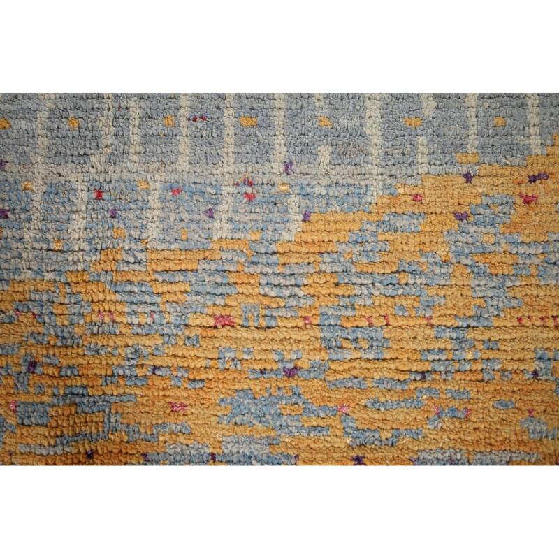 All-Over Moroccan Abstract Area Rug Handmade Wool Carpet - 5'3"x 8'3"