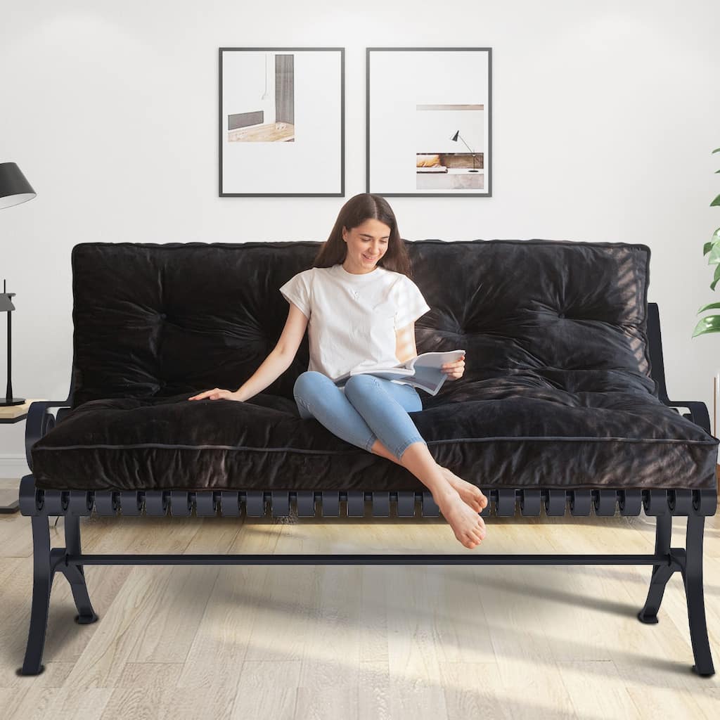 6-inch Thick Velvet Futon Mattress, Full Size