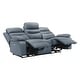 preview thumbnail 46 of 46, Fremont & Park Peperomia 3-Piece Leather Match Power Reclining Sofa Set