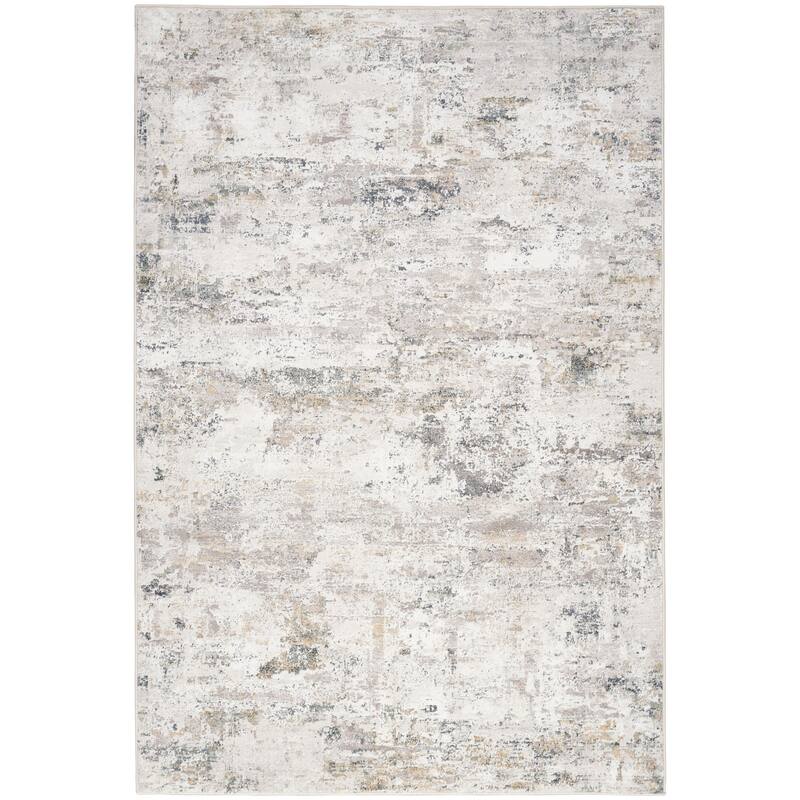 Nourison Distinctive Indoor only Cream / Ivory Abstract Area Rug - 7' 10" x 9' 10"