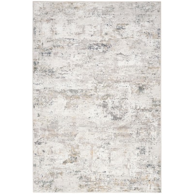 Nourison Distinctive Indoor only Cream / Ivory Abstract Area Rug - 7' 10" x 9' 10"