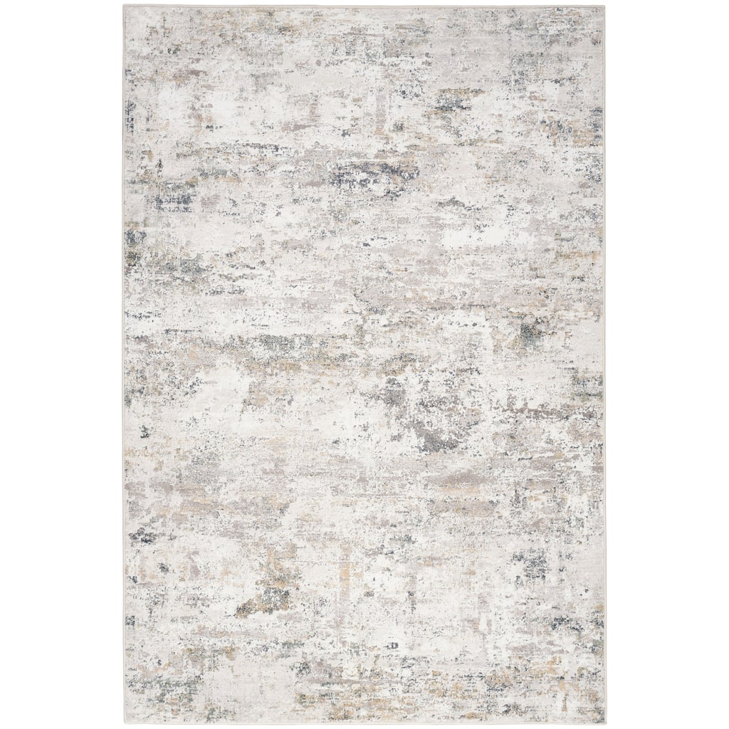 Nourison Distinctive Indoor only Cream / Ivory Abstract Area Rug - 7' 10" x 9' 10"