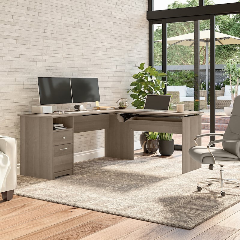 72W 3-position L-shaped Sit to Stand Desk by Bush Furniture