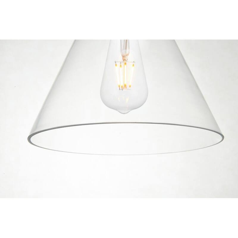 1-Light 8 inch Pendant with Clear Glass