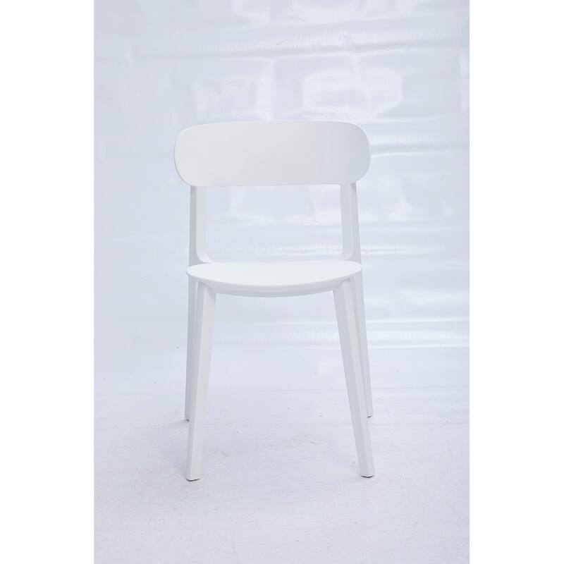 Midcentury Fiberglass Intensified Plastic Side Chair, Stackable, Set of 4