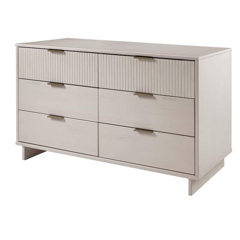 Manhattan Comfort 3-Piece Granville Modern Solid Wood Narrow Chest Dresser Nightstand Set.