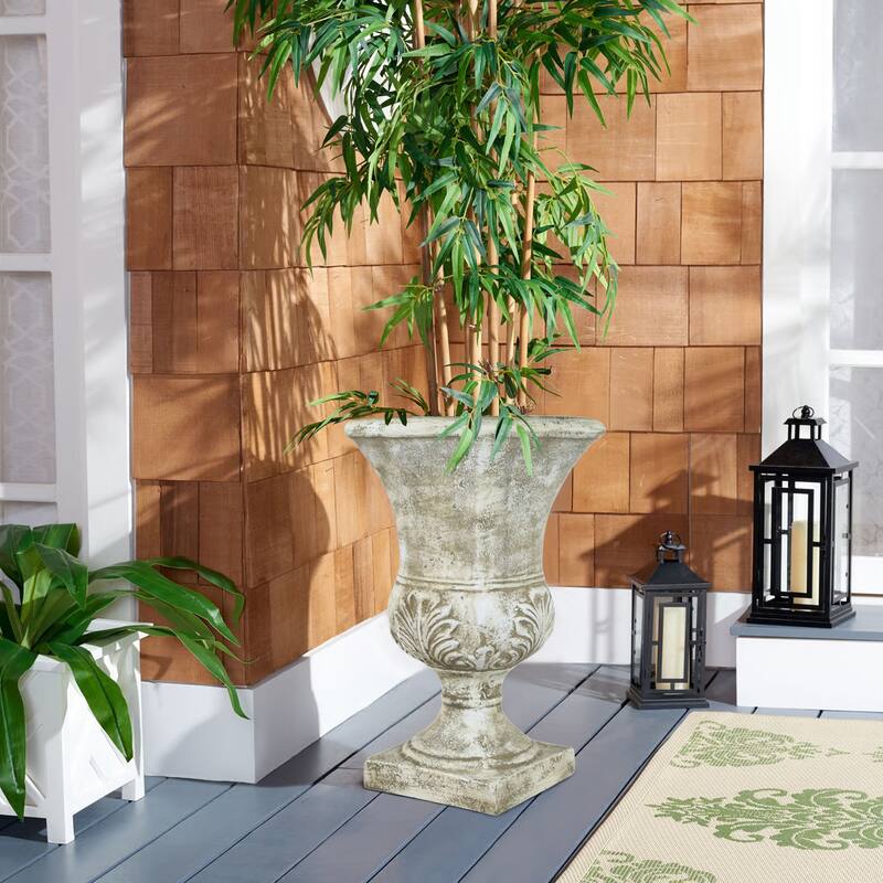 DreamPatio Fiberstone Urn Planter (21 inch H x 15 inch D) - 15"x15"xH21"